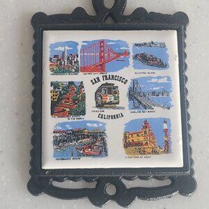 San Francisco California 1970's Souvenir Tile Trivet